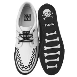 Women TUK-A9179 White Leather D-Ring VLK Sneaker