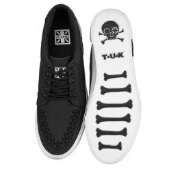 Women TUK-A9186 Black Waxed Twill No-Ring VLK Sneaker
