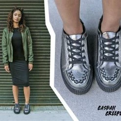 TUK-A9224 Leather Casbah Men's Creeper-Silver-Size 7-Clearance 10 TUK-A9224 Leather Casbah Men's Creeper-Silver-Size 7-Clearance