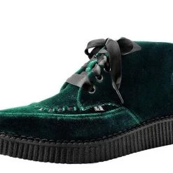 Women TUK-A9271 Emerald Velvet Pointed Boot