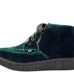 Women TUK-A9271 Emerald Velvet Pointed Boot