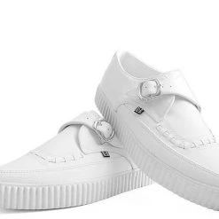 TUK-A9281 White Faux Leather Pointed Buckle EZC