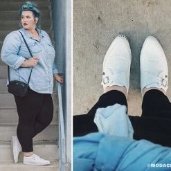 TUK-A9281 White Faux Leather Pointed Buckle EZC