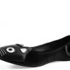 TUK-A9285L Black Velvet Kitty Flat