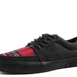 Women TUK-A9300 Black Canvas & Plaid VLK Sneaker