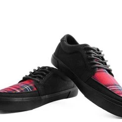 Women TUK-A9300 Black Canvas & Plaid VLK Sneaker