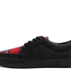 Women TUK-A9300 Black Canvas & Plaid VLK Sneaker