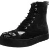 Women TUK-A9345L Faux Suede Embroidered Kitty Sneaker Boot