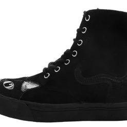 Women TUK-A9345L Faux Suede Embroidered Kitty Sneaker Boot