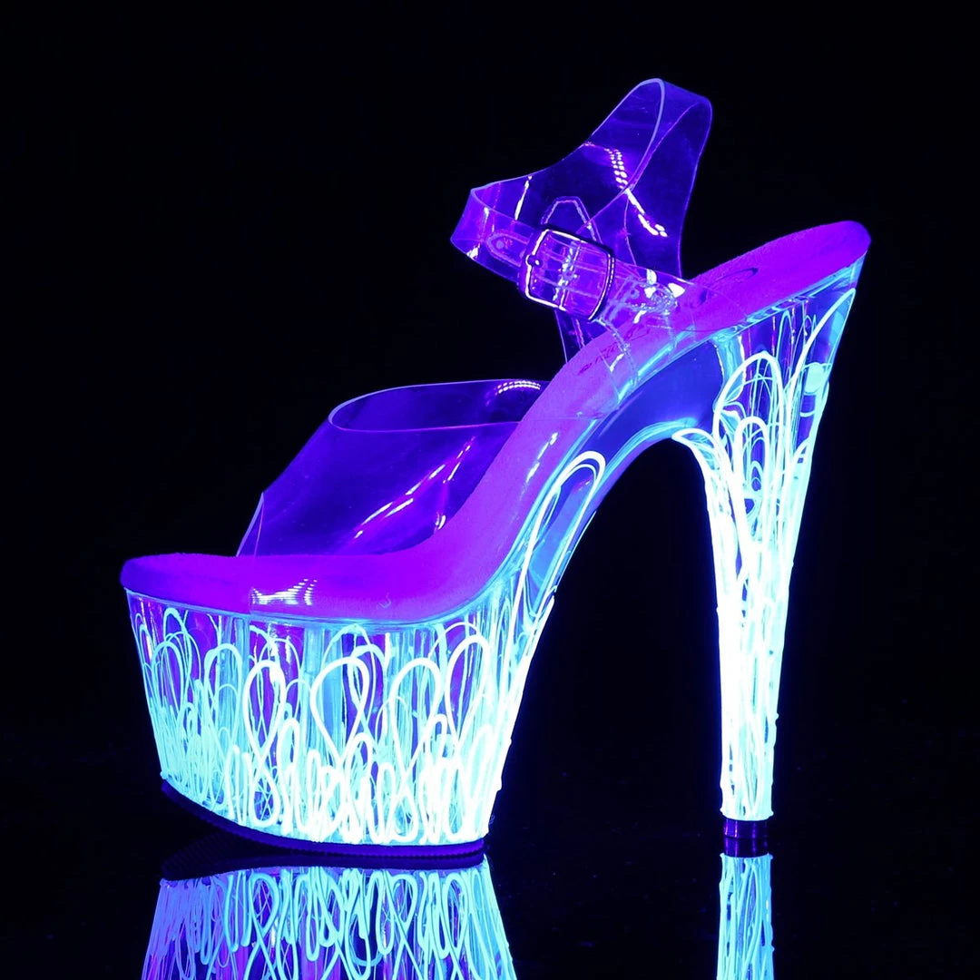 Pleaser Adore-708UVL Ankle Strap Sandals New 8 Pleaser Adore-708UVL Ankle Strap Sandals New