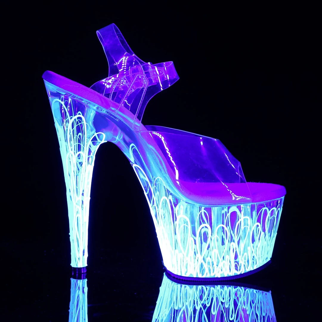 Pleaser Adore-708UVL Ankle Strap Sandals New 10 Pleaser Adore-708UVL Ankle Strap Sandals New