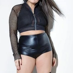 Coquette Fetish Fishnet Crop Top