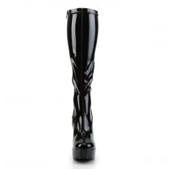 Pleaser Electra-2000Z Boots-Black-Size 6-Clearance