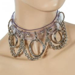 Funk Plus 3 Ring Hanging Chain Choker Fetish
