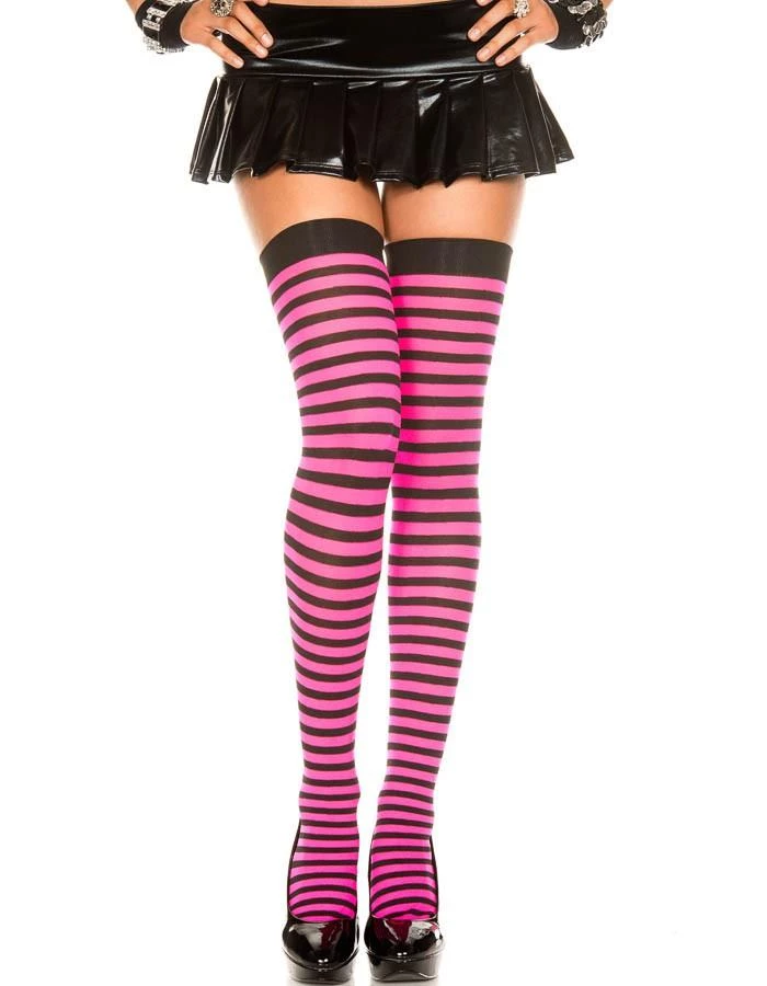 Music Legs Opaque Thigh Hi Christmas 1 Music Legs Opaque Thigh Hi Christmas