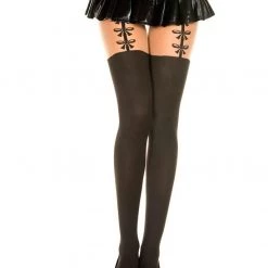 Music Legs Hosiery Opaque Thigh Hi