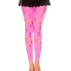 Music Legs Tattered And Cut Out Leggings