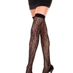 Music Legs Hosiery Lace Thigh Hi