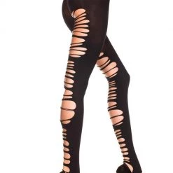 Music Legs Hosiery Spandex Ripped Opaque Stirrup Leggings