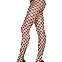 Music Legs Hosiery Diamond Net Pantyhose