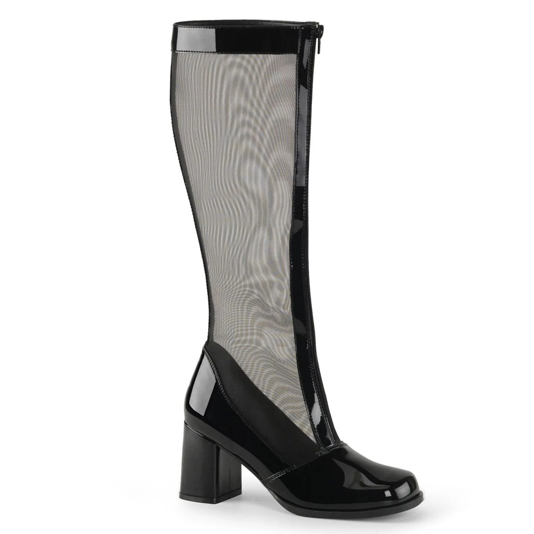 Funtasma Gogo-307 Knee Boots-Black-Size 8-Clearance 1 Funtasma Gogo-307 Knee Boots-Black-Size 8-Clearance