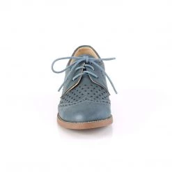 Women Pin Up Couture Hepburn-26 Shoes-Blue-Size 9-Clearance