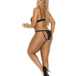 Elegant Moments Fetish Adjustable Fishnet Bra Set