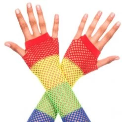 Music Legs Pride Diamond Net Gloves