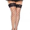 Music Legs Hosiery Diamond Net Thigh Hi