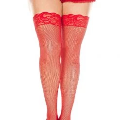 Music Legs Christmas Fishnet Stay Up