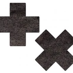 Pastease - Liquid Black Cross Nipple Pasties Festival