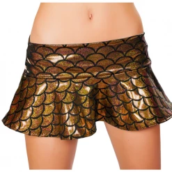 Roma Gold Flared Mermaid Skirt Women