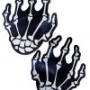 Pastease - Boney Skeleton Hands On Black Nipple Pasties Festival