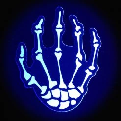 Pastease - Boney Skeleton Hands On Black Nipple Pasties Festival