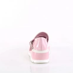 Demonia Slacker-25-Baby Pink Holo Patent-Size 11-Clearance Women