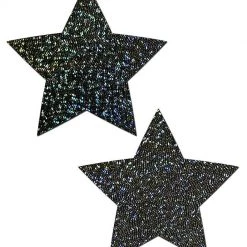 Festival Pastease - Black Glitter Star Nipple Pasties