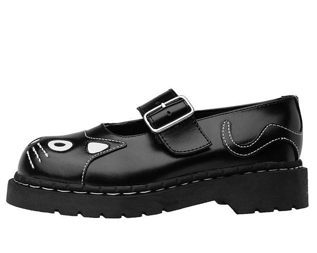 TUK-T2025 Kitty Face Mary Jane Shoes Women 5 TUK-T2025 Kitty Face Mary Jane Shoes Women