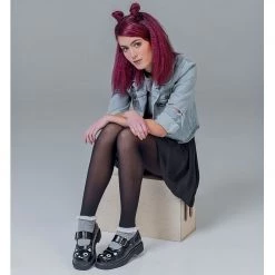 TUK-T2025 Kitty Face Mary Jane Shoes Women 7 TUK-T2025 Kitty Face Mary Jane Shoes Women