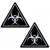 Pastease Triangle: Black & White Toxic Symbol Sign Nipple Pasties