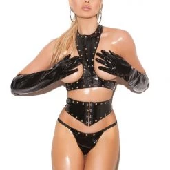 Elegant Moments Fetish Studded Vinyl - 3PC Set