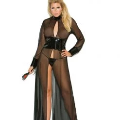 Elegant Moments Mesh And Vinyl Gown Fetish