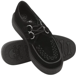 TUK-V7270 Black Suede Low Sole Viva Creeper Women