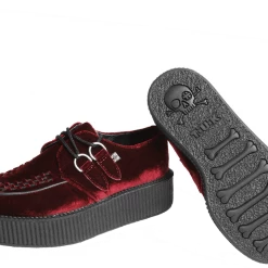 TUK-V8463 Dark Red Velvet Viva Mondo Creepers Women 9 TUK-V8463 Dark Red Velvet Viva Mondo Creepers Women